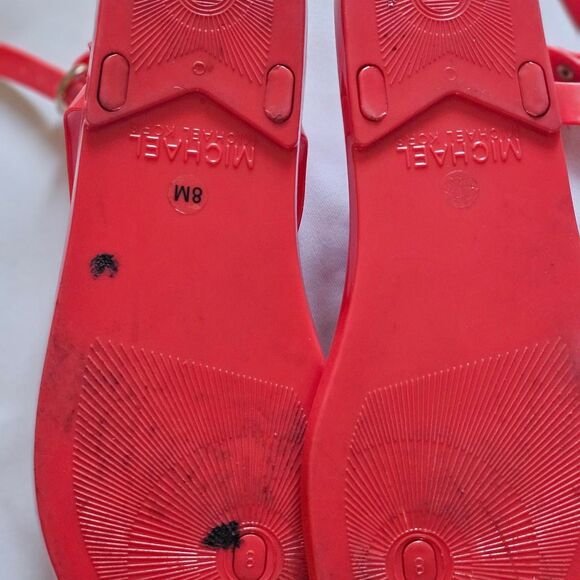 Michael Kors Women's Coral Red Sandals - Picture 3 of 3